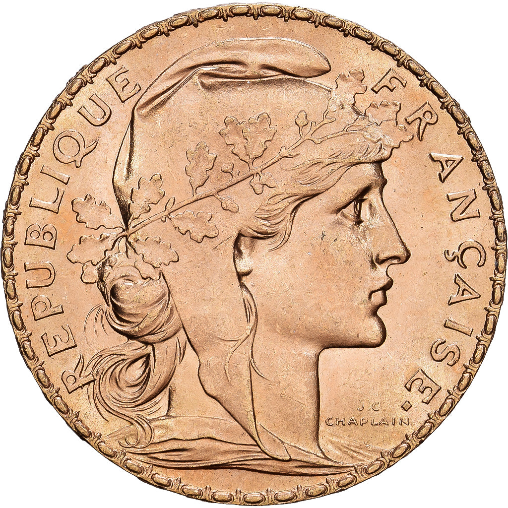 France, 20 Francs, Marianne, 1910, Gold, AU(55-58), KM:857