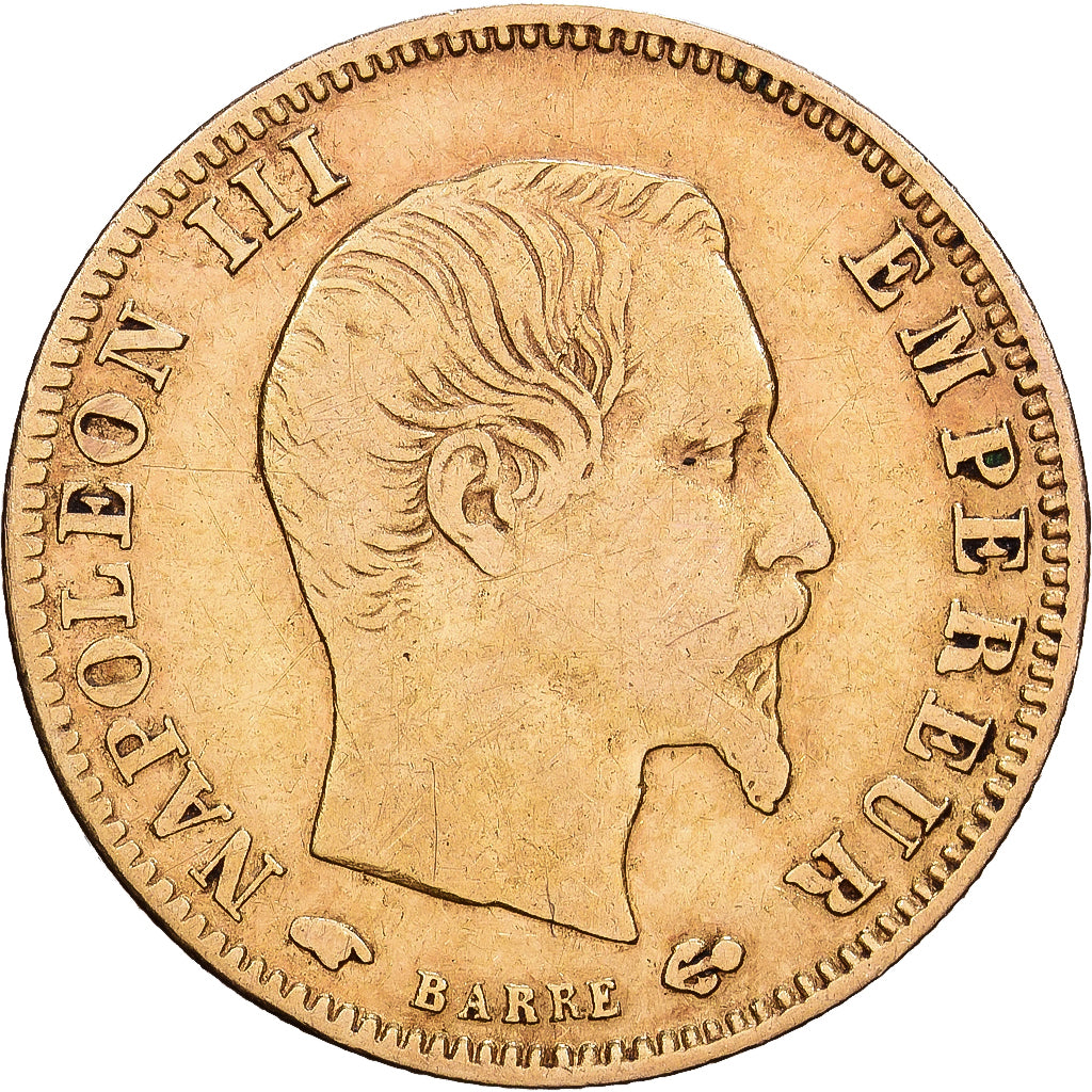 France, Napoléon III, 5 Francs, Napoléon III, 1859, Paris, Or, TB+, KM:782.1