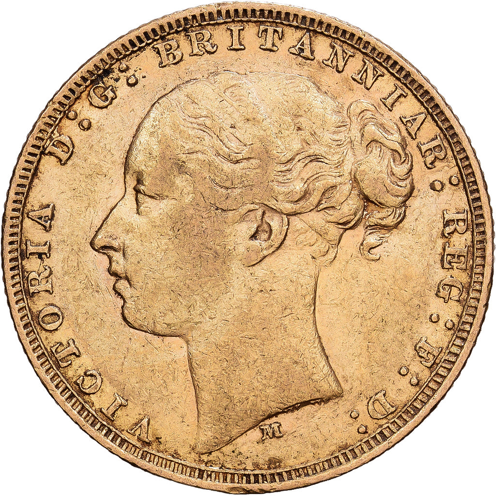 Gran Bretaña, Victoria, Sovereign, 1880, Oro, MBC, KM:752