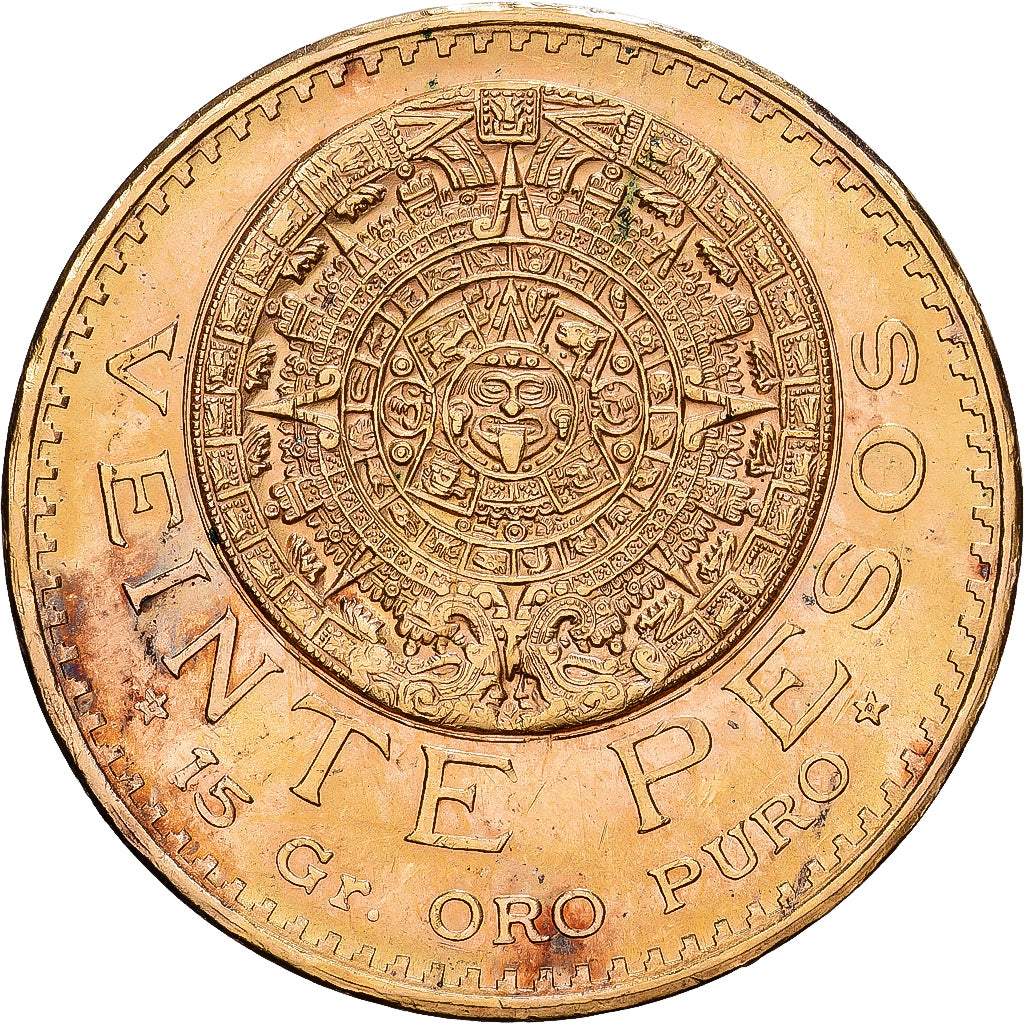 Mexico, 20 Pesos, 1959, Mexico City, Gold, AU(55-58), KM:478