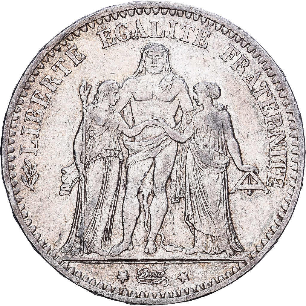 France, 5 Francs, Hercule, 1874, Paris, Argent, TTB, KM:820.1