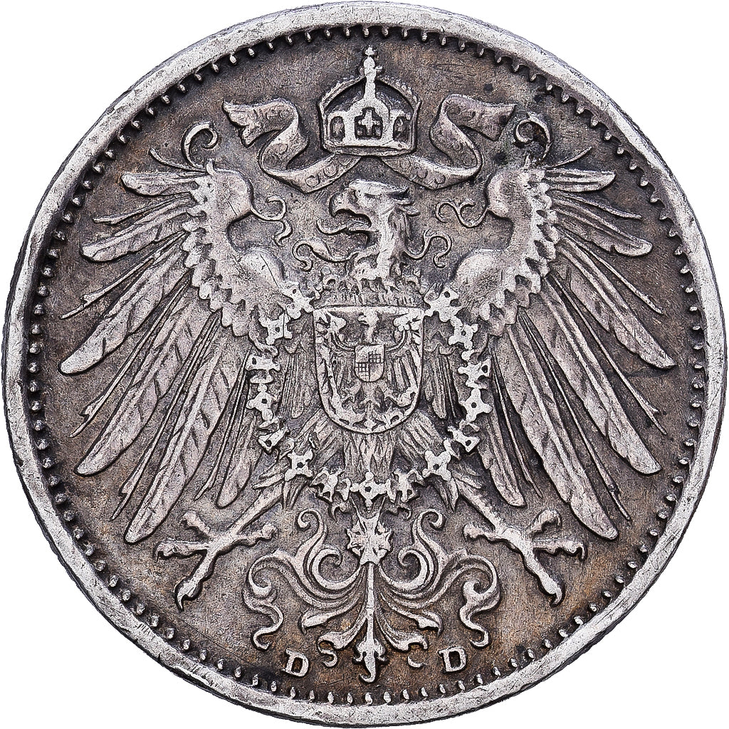 Deutschland, Wilhelm II, Mark, 1915, Munich, Silber, S+, KM:14