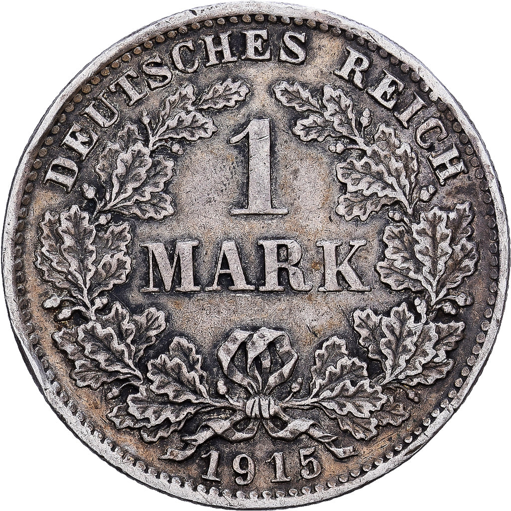 Deutschland, Wilhelm II, Mark, 1915, Munich, Silber, S+, KM:14
