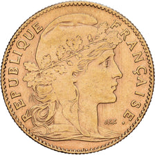 France, 10 Francs, Marianne, 1906, Paris, Gold, VF(30-35), KM:846