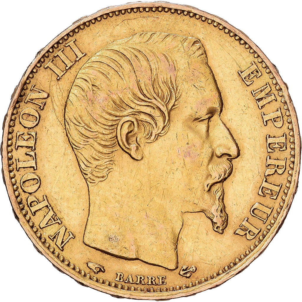 France, Napoléon III, 20 Francs, Napoléon III, 1858, Paris, Or, TTB, KM:781.1