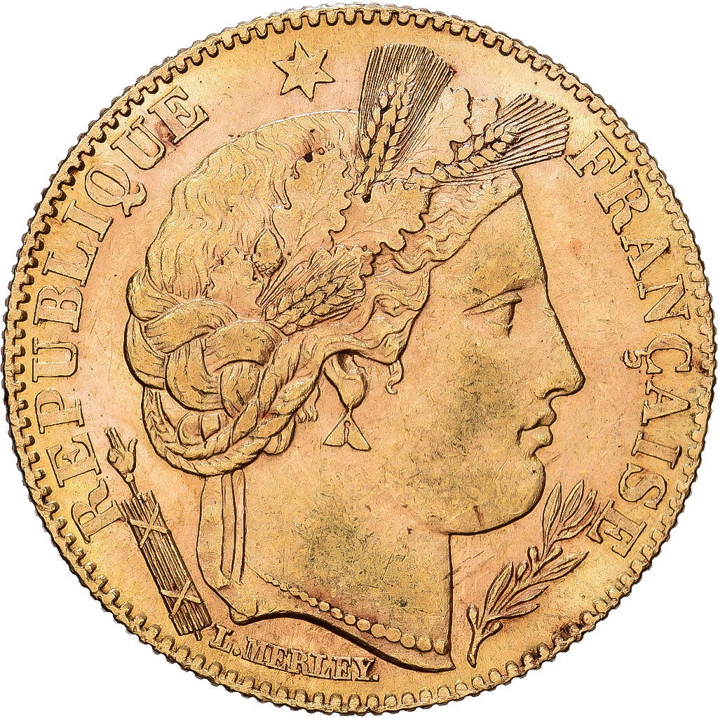 France, 10 Francs, Cérès, 1899, Paris, Gold, EF(40-45), KM:830