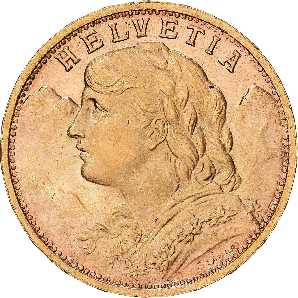 Svizzera, 20 Francs, 1935, Bern, Oro, SPL-, KM:35.1