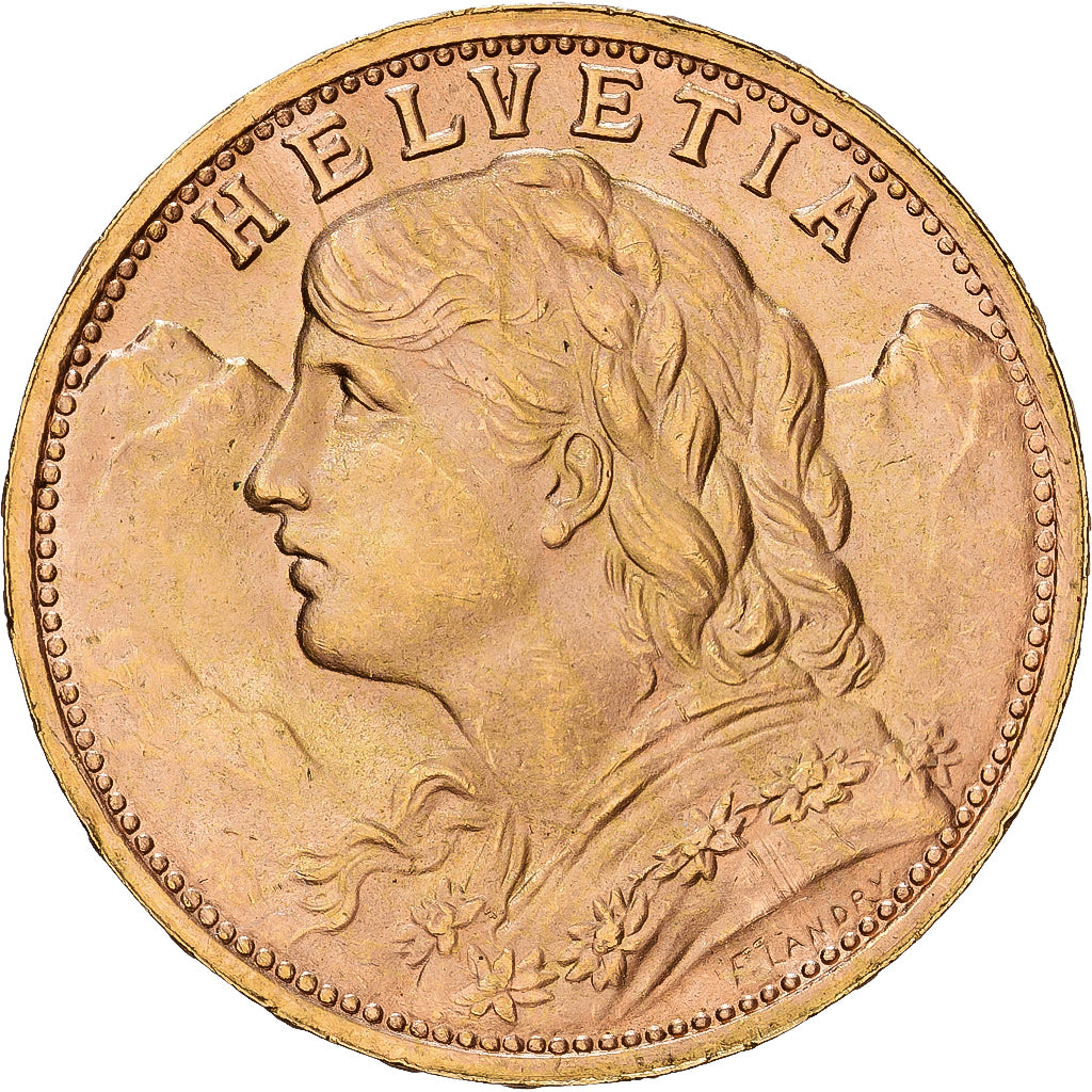 Svizzera, 20 Francs, 1947, Bern, Oro, SPL-, KM:35.2