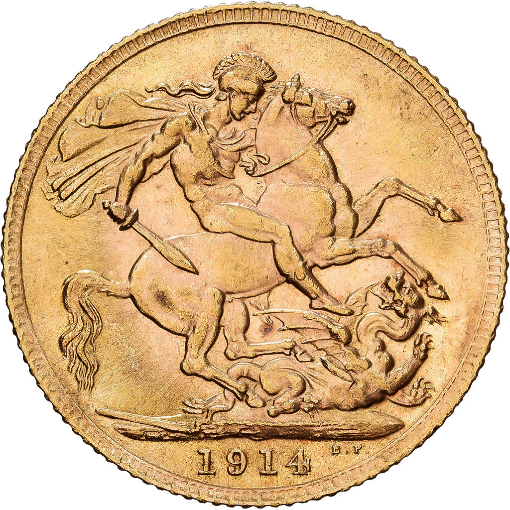 Gran Bretaña, George V, Sovereign, 1914, Oro, EBC, KM:820