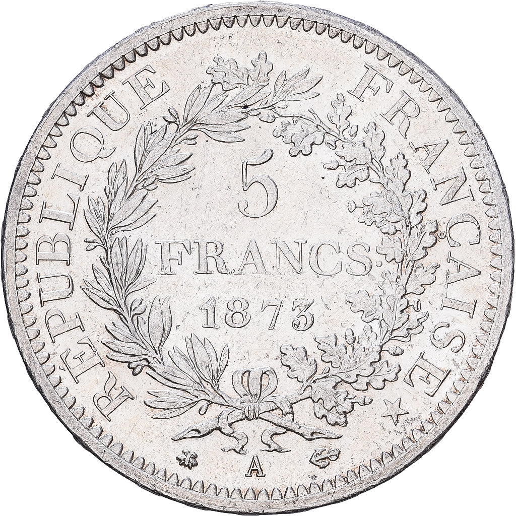 France, 5 Francs, Hercule, 1873, Paris, Silver, AU(55-58), KM:820.1