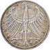 Federal Republic of Germany, 5 Mark, 1951, Hamburg, Silver, EF(40-45), KM:112.1