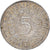 ALEMANIA - REPÚBLICA FEDERAL, 5 Mark, 1951, Hamburg, Plata, MBC, KM:112.1