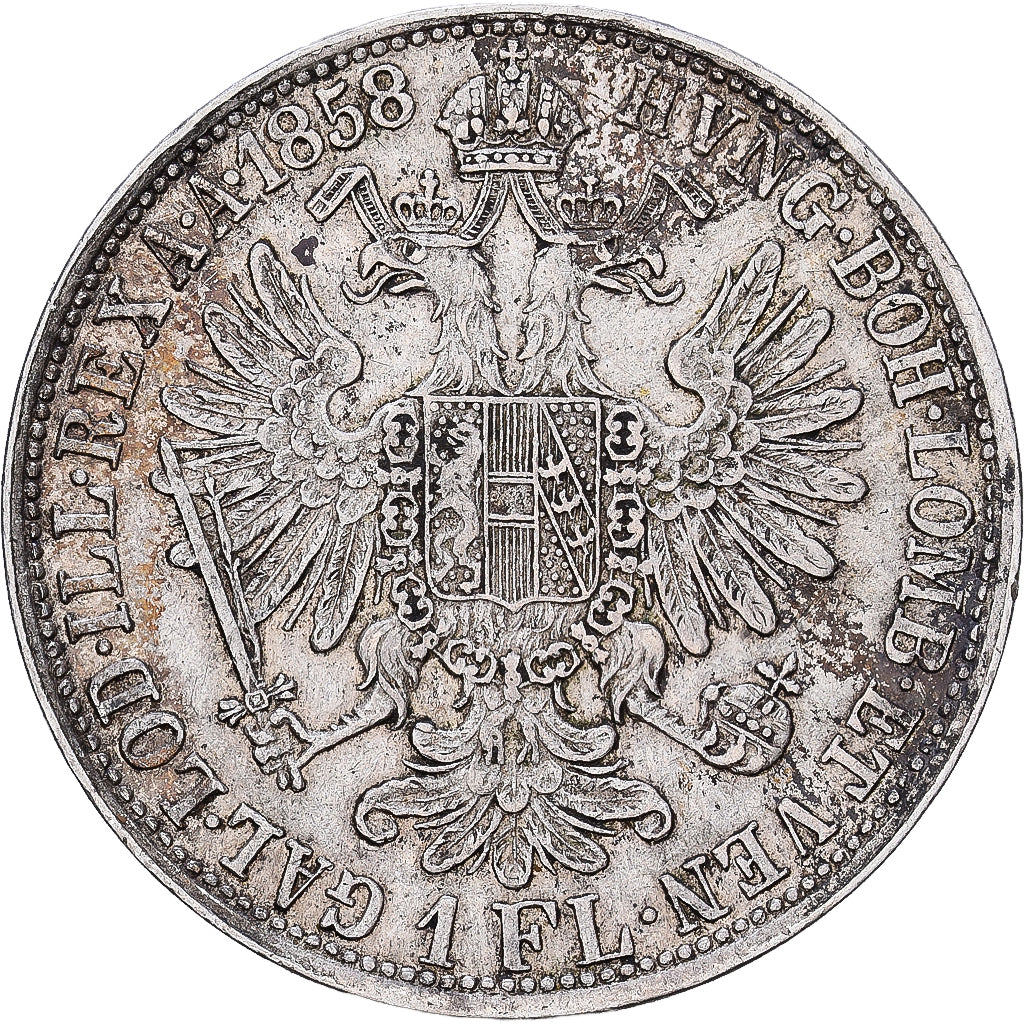 Autriche, François-Joseph Ier, Florin, 1858, Vienne, Argent, TB+, KM:2219