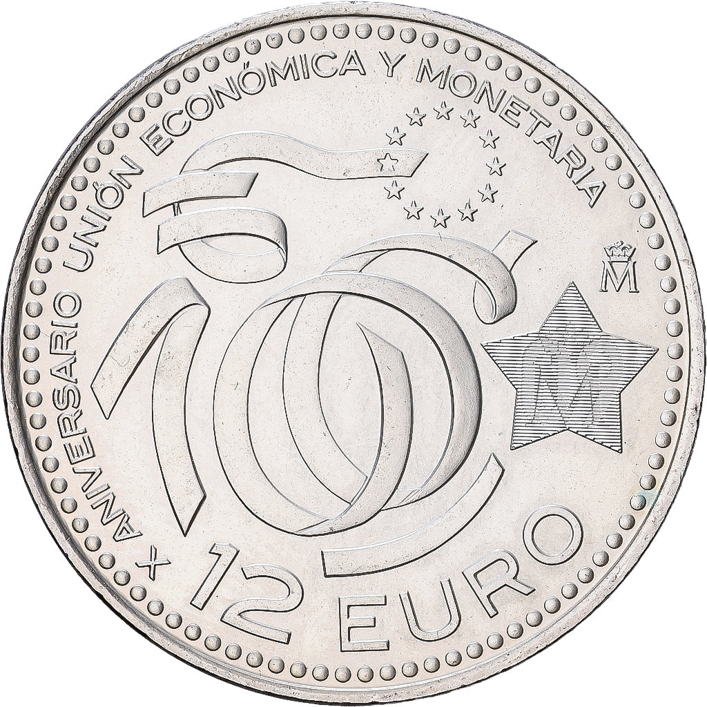 Spanje, Juan Carlos I, 12 Euro, 2009, Madrid, Zilver, PR+, KM:1212