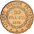 France, 20 Francs, Génie, 1878, Paris, Gold, AU(55-58), KM:825