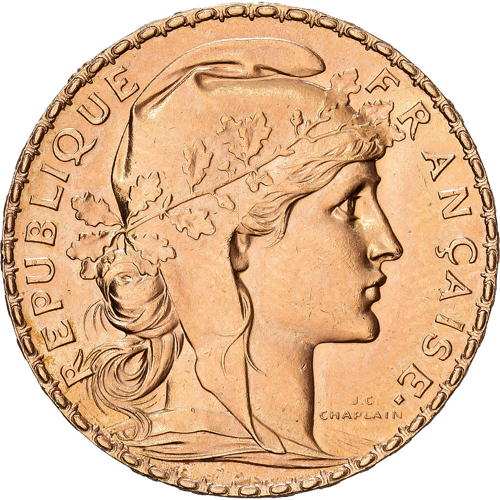 France, 20 Francs, Marianne, 1912, Paris, Gold, AU(55-58), KM:857