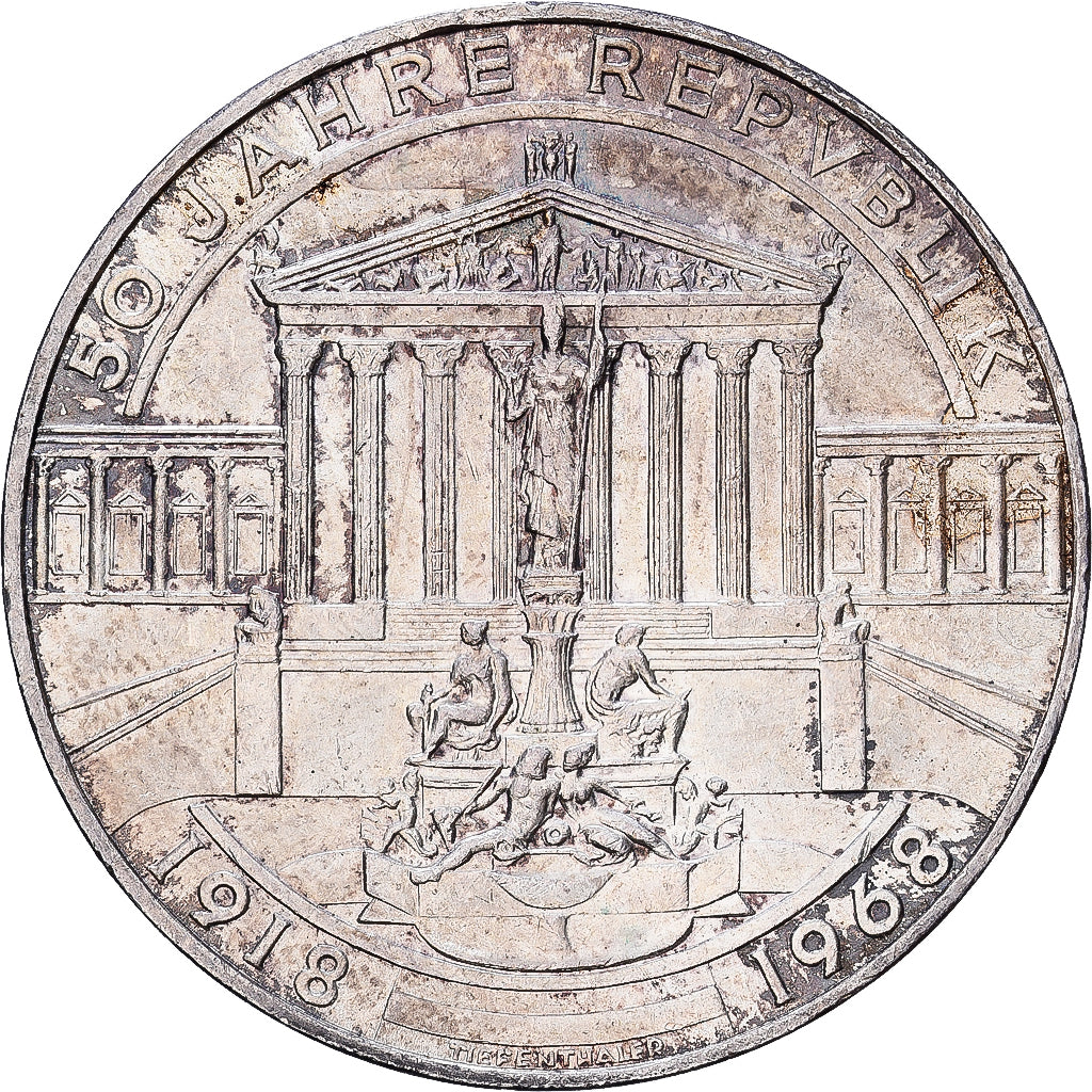 Österreich, 50 Schilling, Vienna, Silber, SS+, KM:2904.1