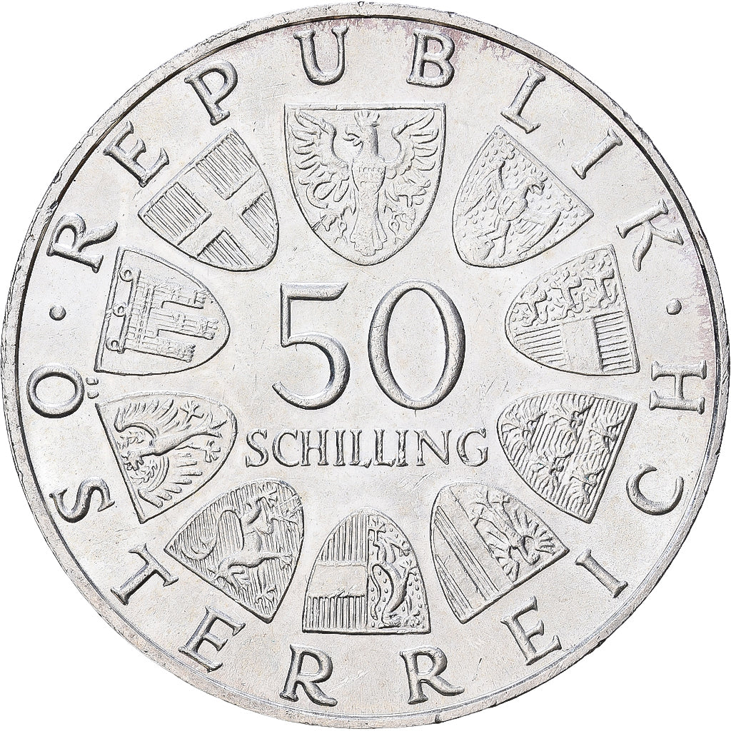 Österreich, 50 Schilling, 1971, Vienna, Silber, SS+, KM:2911