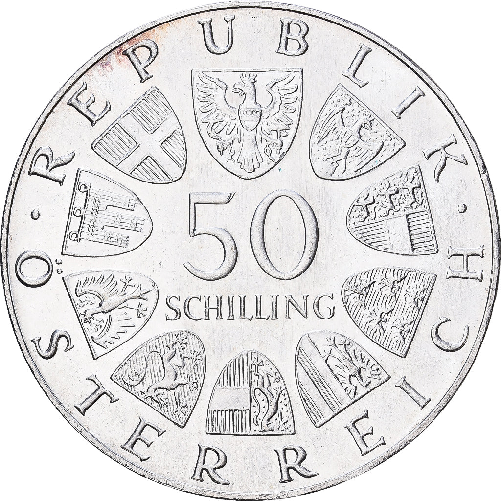 Österreich, 50 Schilling, 1972, Vienna, Silber, SS+, KM:2914