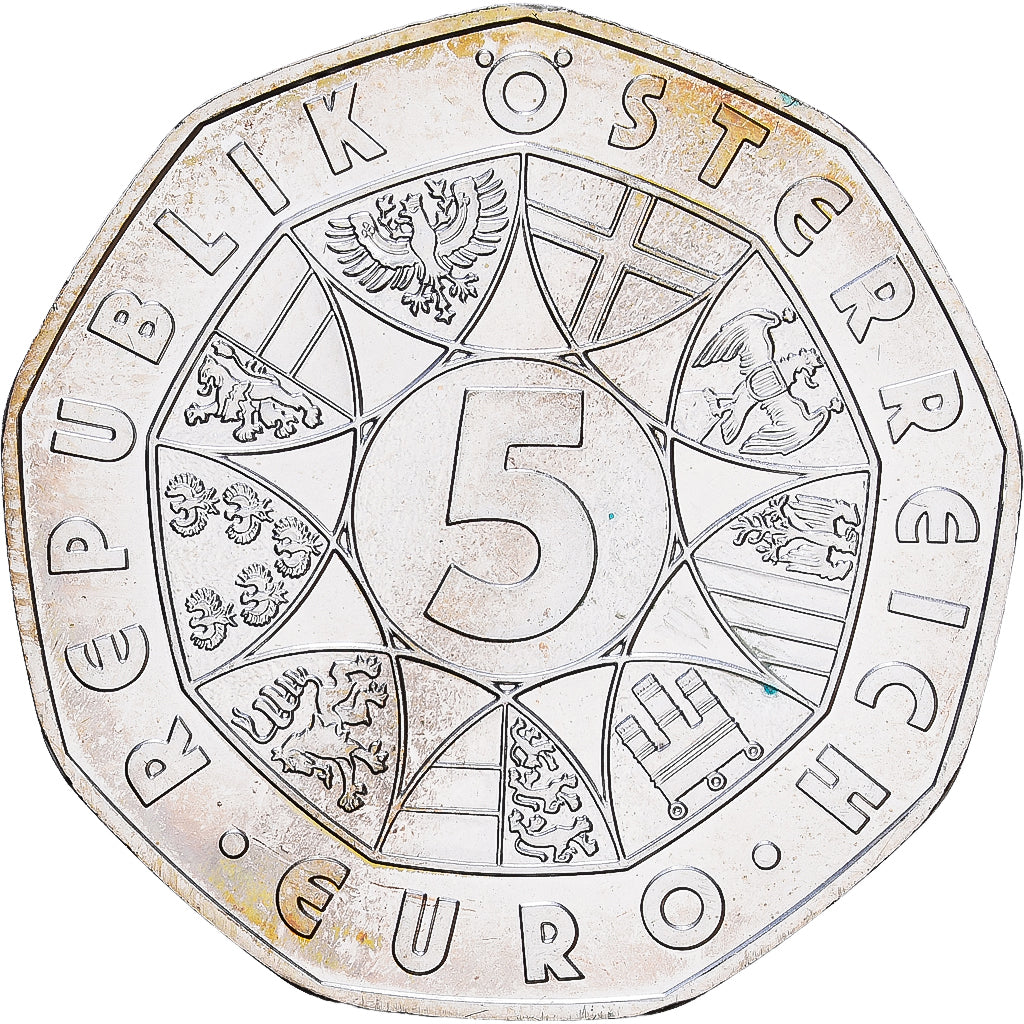 Áustria, 5 Euro, 2010, Vienna, Prata, AU(55-58), KM:3193