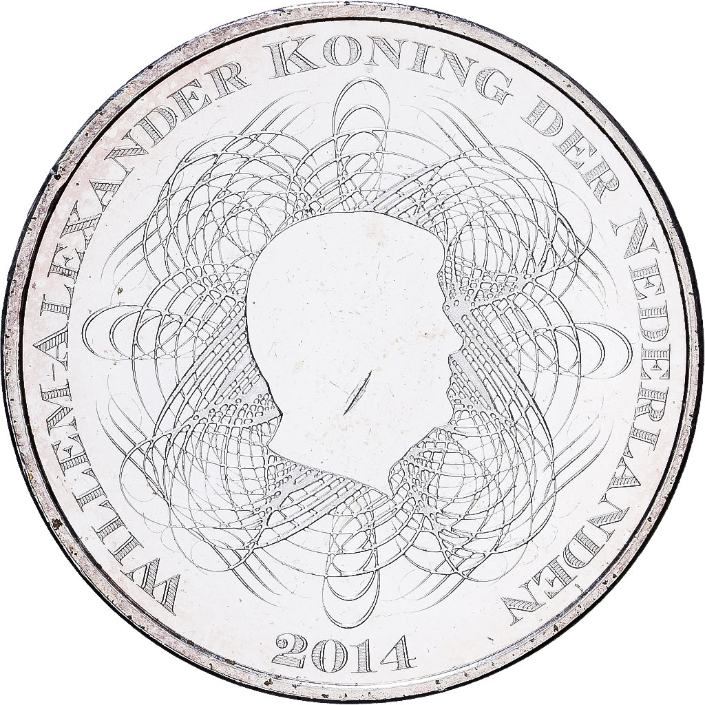 Netherlands, 5 Euro, 2014, Utrecht, Copper Plated Silver, AU(55-58), KM:353