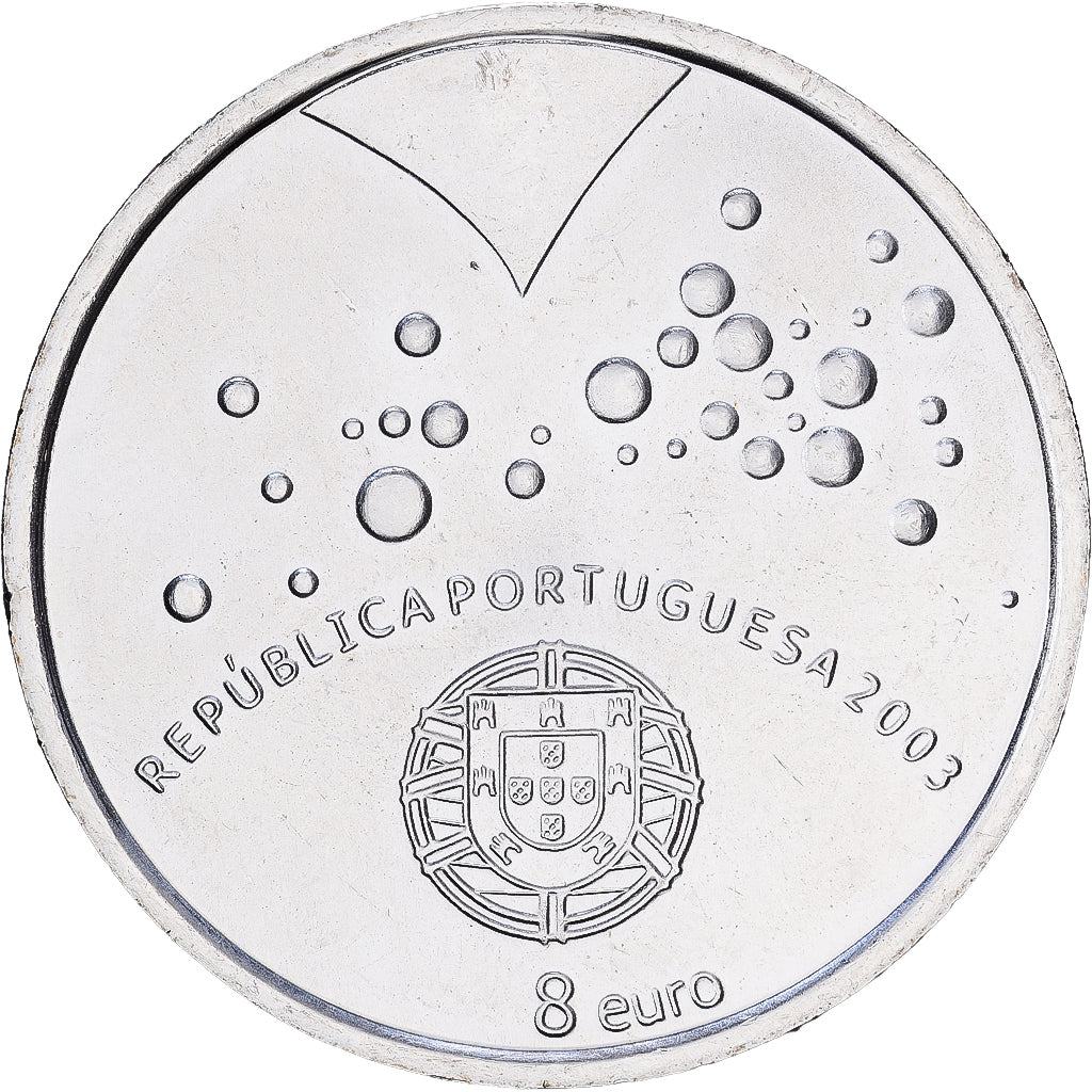 Portogallo, 8 Euro, 2003, Argento, SPL