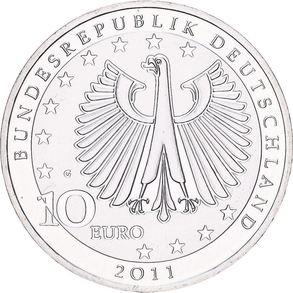 Germany, 10 Euro, 2011, Hamburg, Silver, MS(65-70)