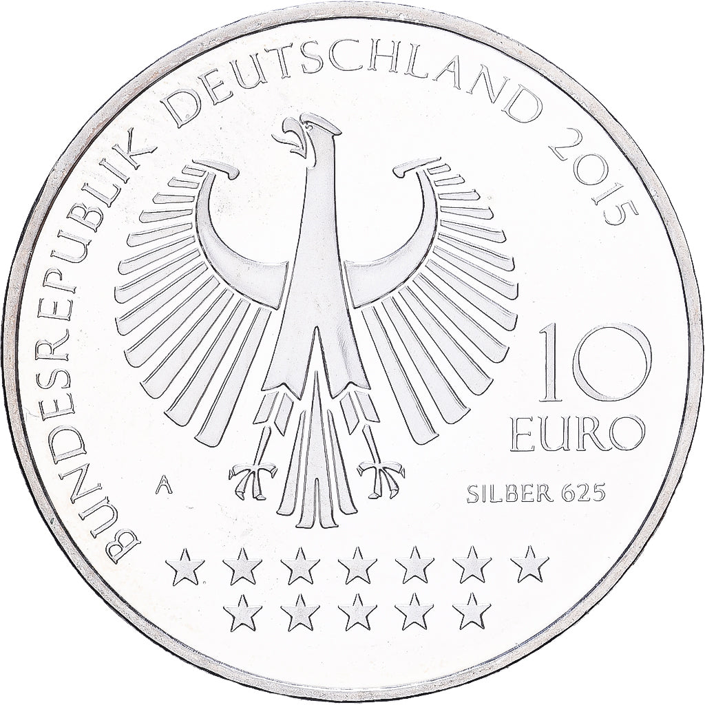 ALEMANHA - REPÚBLICA FEDERAL, 10 Euro, 2015, Berlin, Prata, MS(65-70)
