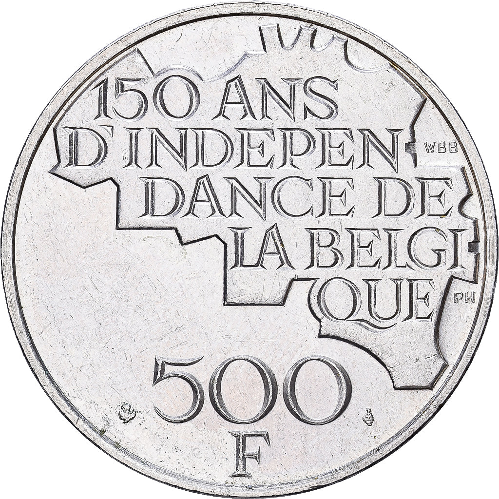 Belgien, 500 Francs, 500 Frank, 1980, Brussels, Silver Clad Copper-Nickel, SS+