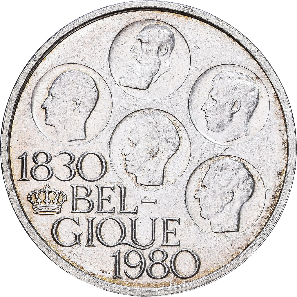 Belgio, 500 Francs, 500 Frank, 1980, Brussels, Rame-nichel ricoperto in argento
