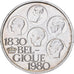 Belgio, 500 Francs, 500 Frank, 1980, Brussels, Rame-nichel ricoperto in argento