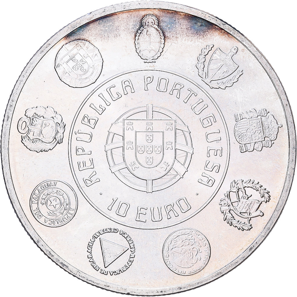 Portugal, 10 Euro, 2010, Lisbon, Silver, AU(55-58), KM:803