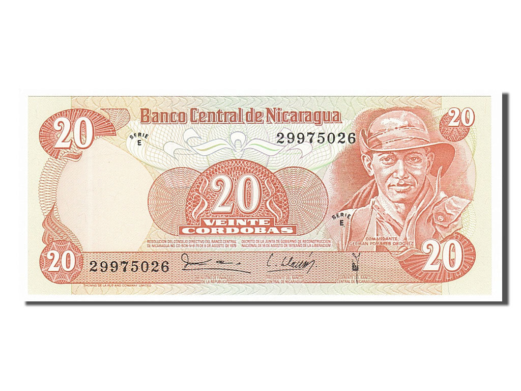 Banknote, Nicaragua, 20 Cordobas, 1979, UNC(65-70)