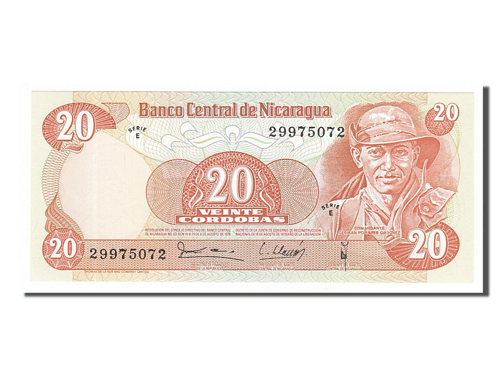 Banknote, Nicaragua, 20 Cordobas, 1979, UNC(65-70)