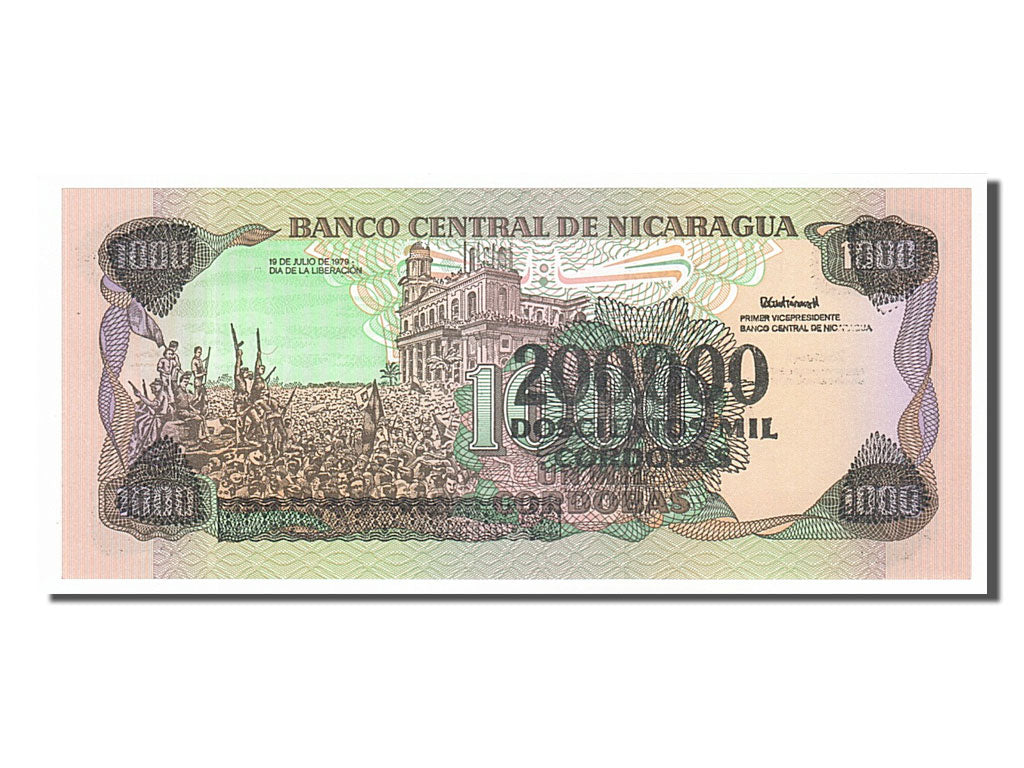 Billet, Nicaragua, 200,000 Córdobas on 1000 Córdobas, 1990, NEUF