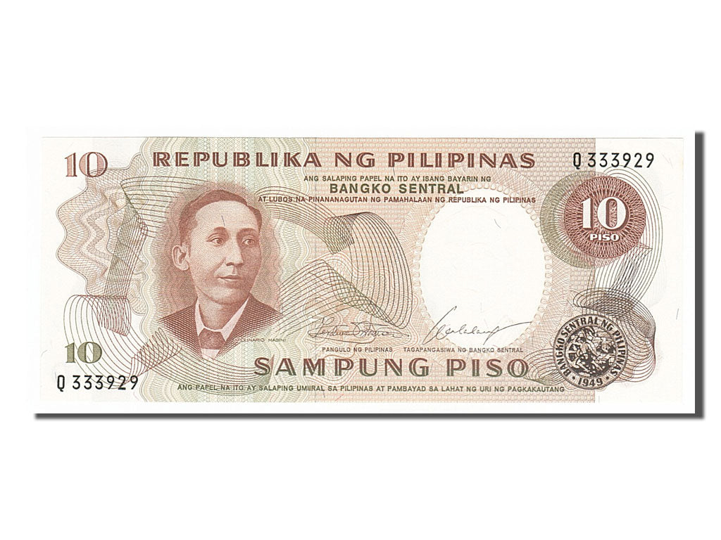 Geldschein, Philippinen, 10 Piso, 1969, UNZ