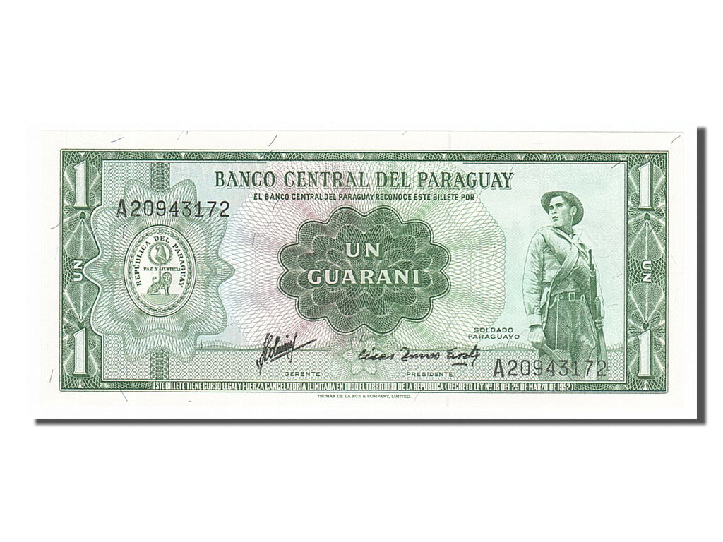 Banknote, Paraguay, 1 Guarani, 1963, UNC(65-70)