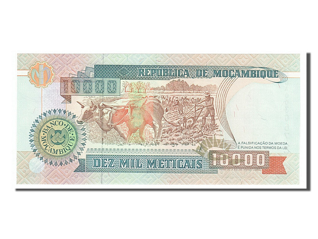 Billet, Mozambique, 10,000 Meticais, 1991, 1991-06-16, NEUF