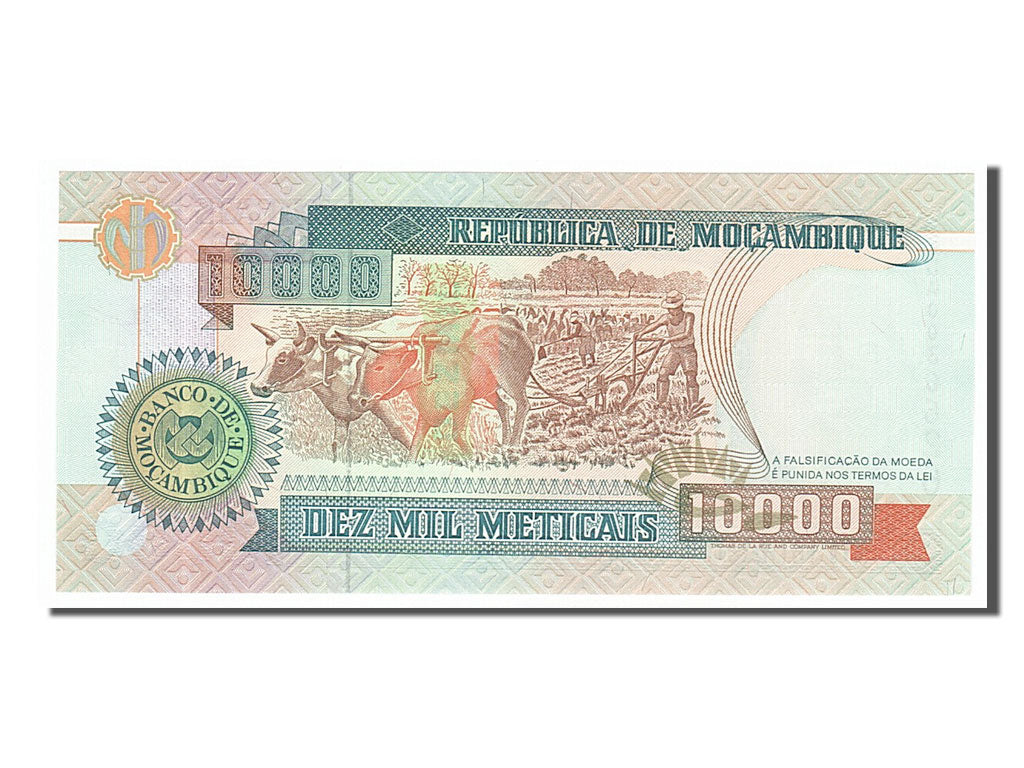 Biljet, Mozambique, 10,000 Meticais, 1991, 1991-06-16, NIEUW