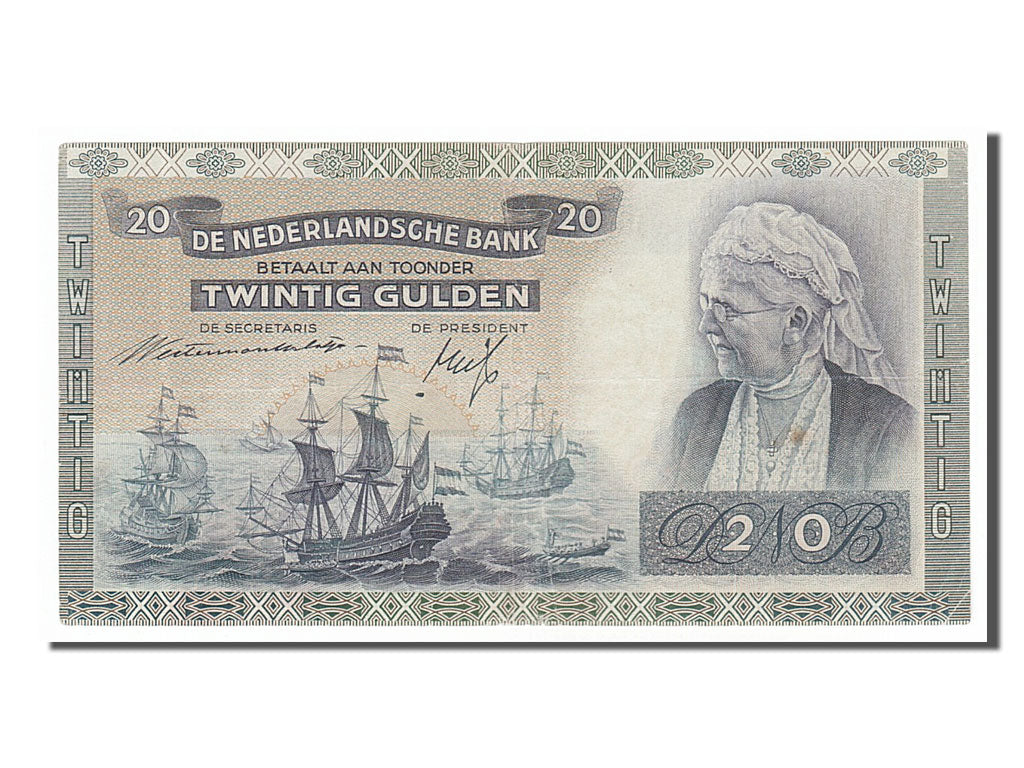Netherlands, 20 Gulden, 1941-03-19, VF 30, PMG