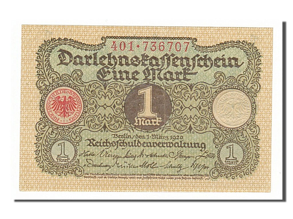 Banknote, Germany, 1 Mark, 1920, 1920-03-01, UNC(63)