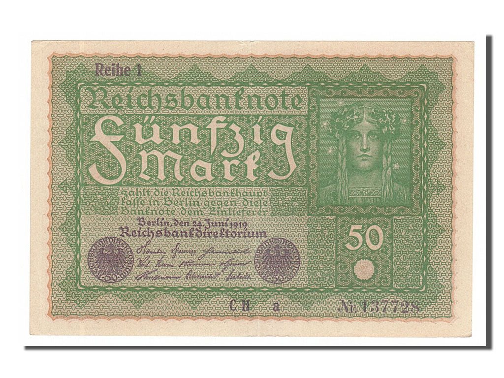 Billet, Allemagne, 50 Mark, 1919, 1919-06-24, SUP+