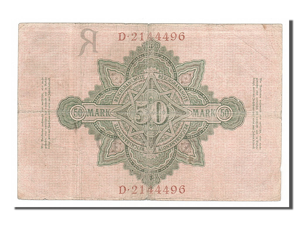 Biljet, Duitsland, 50 Mark, 1908, 1908-02-07, TB+