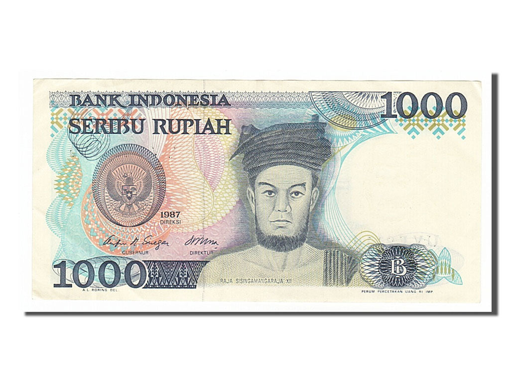 Banknote, Indonesia, 1000 Rupiah, 1987, AU(55-58)
