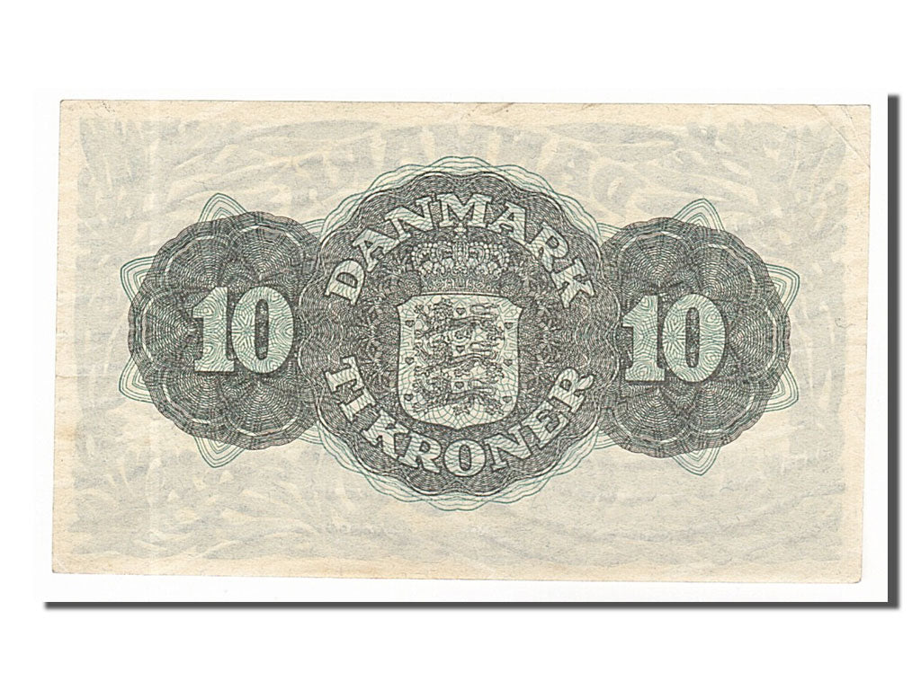 Billete, 10 Kroner, 1947, Dinamarca, EBC
