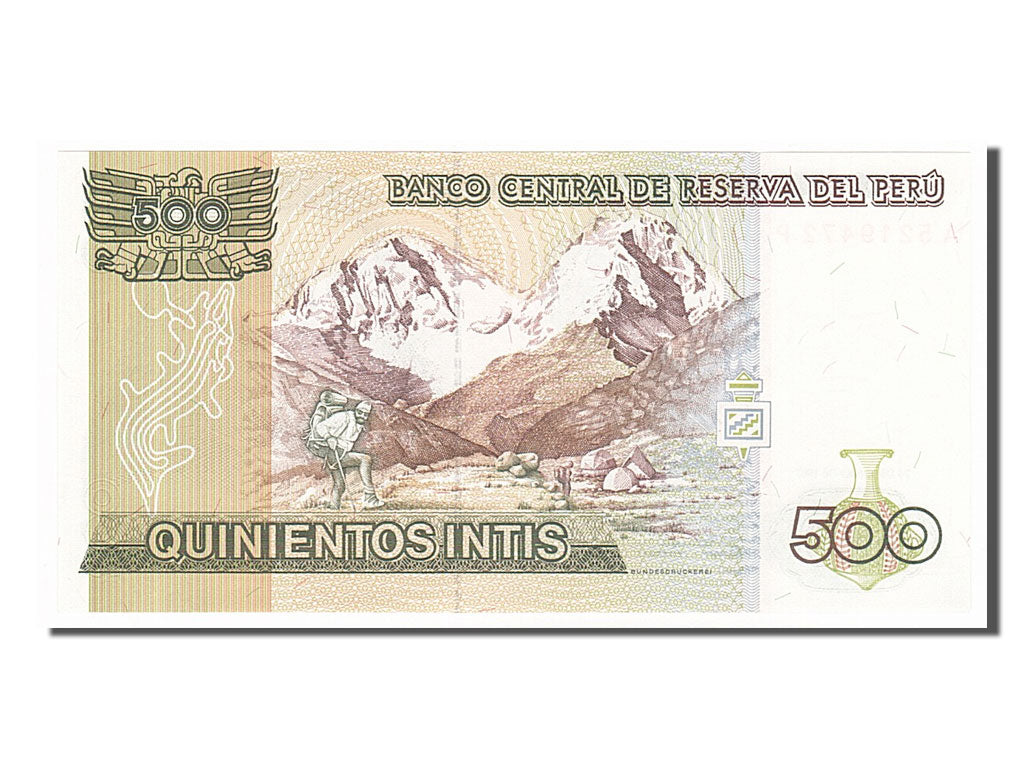 Banknote, Peru, 500 Intis, 1987, 1987-06-26, UNC(65-70)