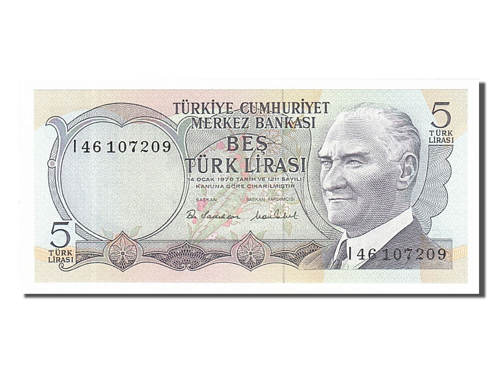 Banknote, Turkey, 5 Lira, 1976, UNC(65-70)