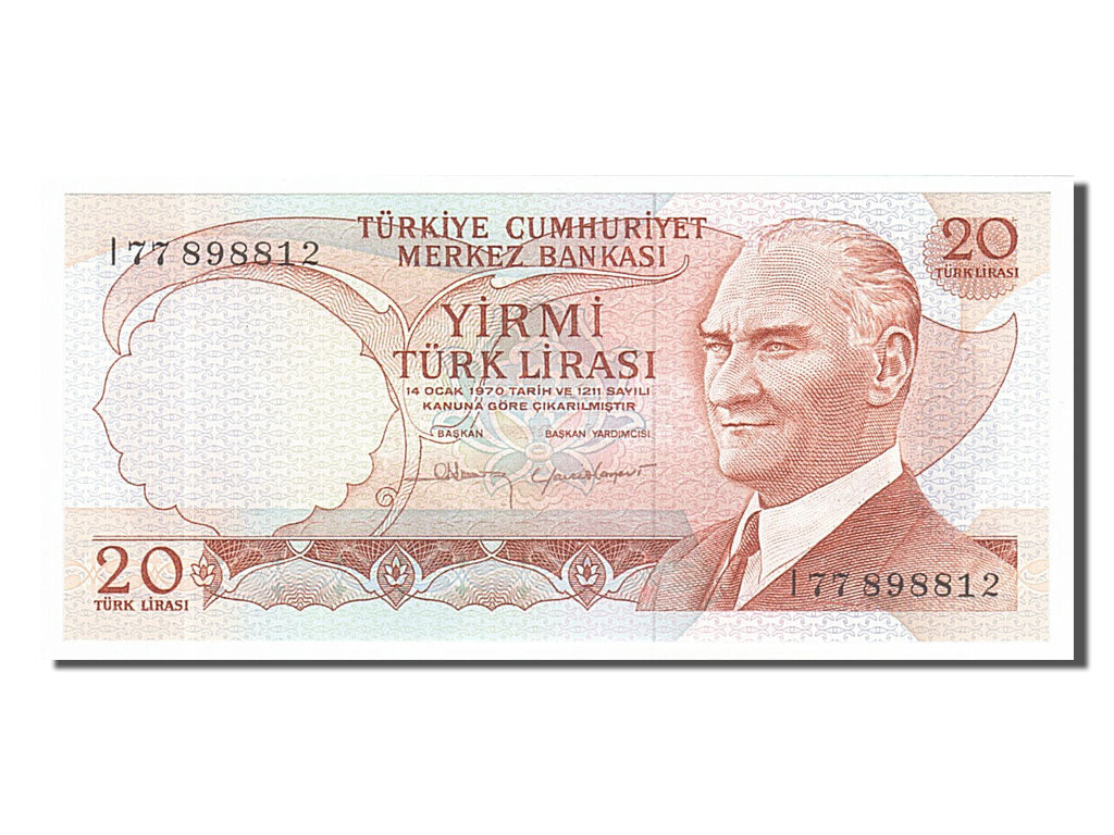 Banknote, Turkey, 20 Lira, 1974, UNC(65-70)