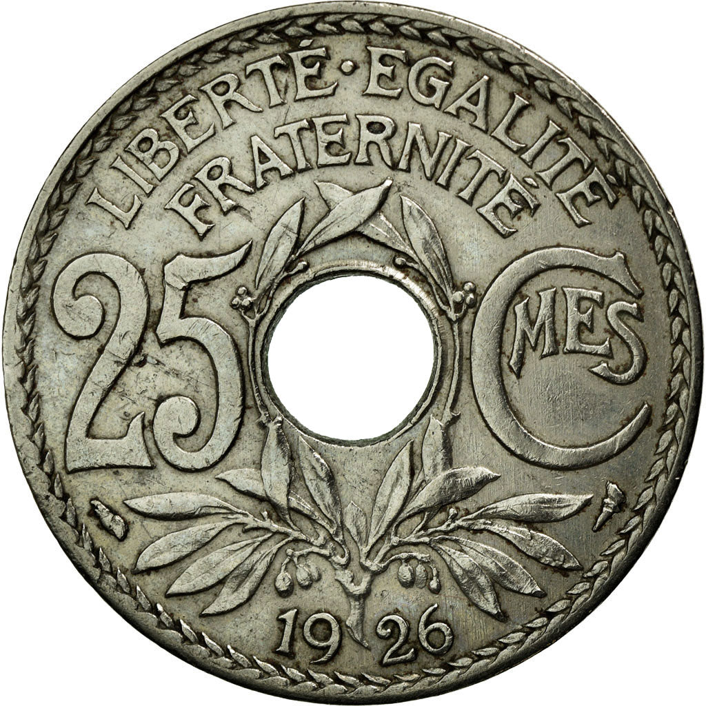 Coin, France, Lindauer, 25 Centimes, 1926, EF(40-45), Copper-nickel, KM:867a