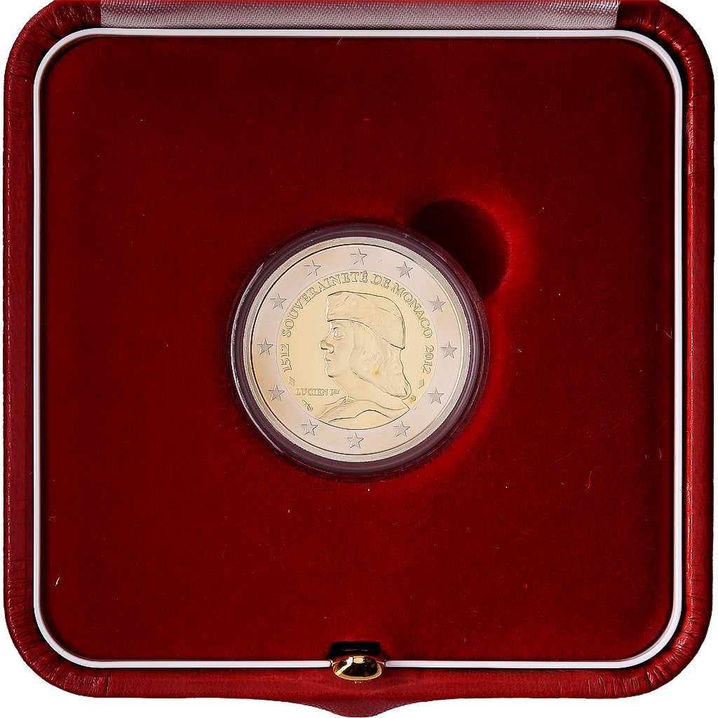 Monaco, Albert II, 2 Euro, Lucien 1er (500 ans), Proof, 2012, MDP, Bimetaliczny
